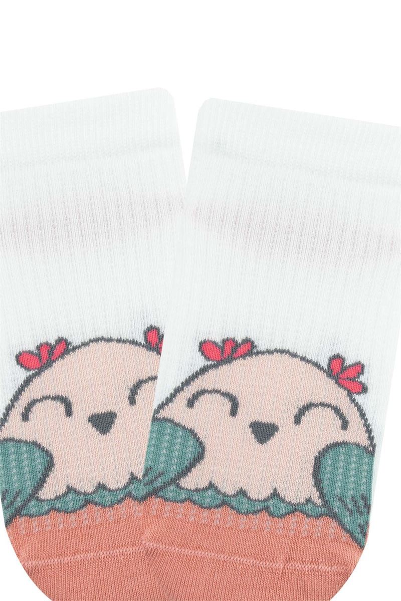 BROSS OWL PATTERN GIRL STEP SOCKS ASORTY