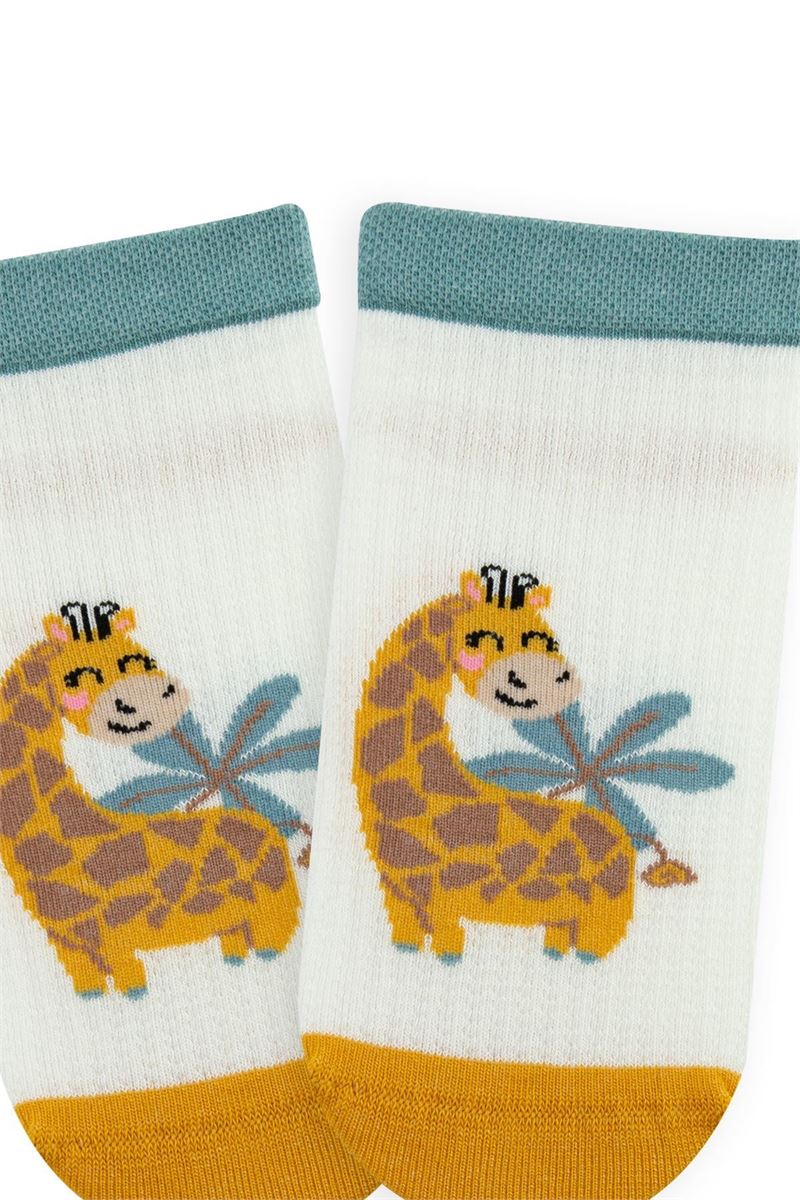 BROSS ANIMAL PATTERN GIRL STEP SOCKS ASORTY