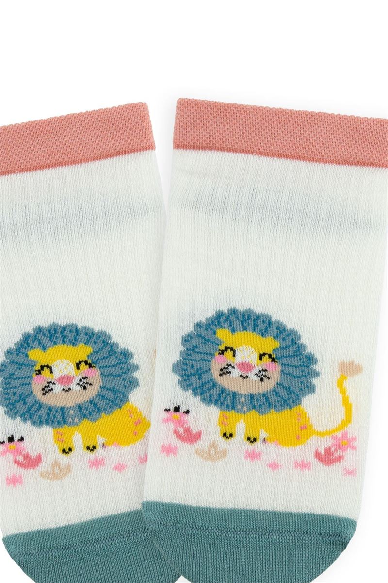 BROSS ANIMAL PATTERN GIRL STEP SOCKS ASORTY