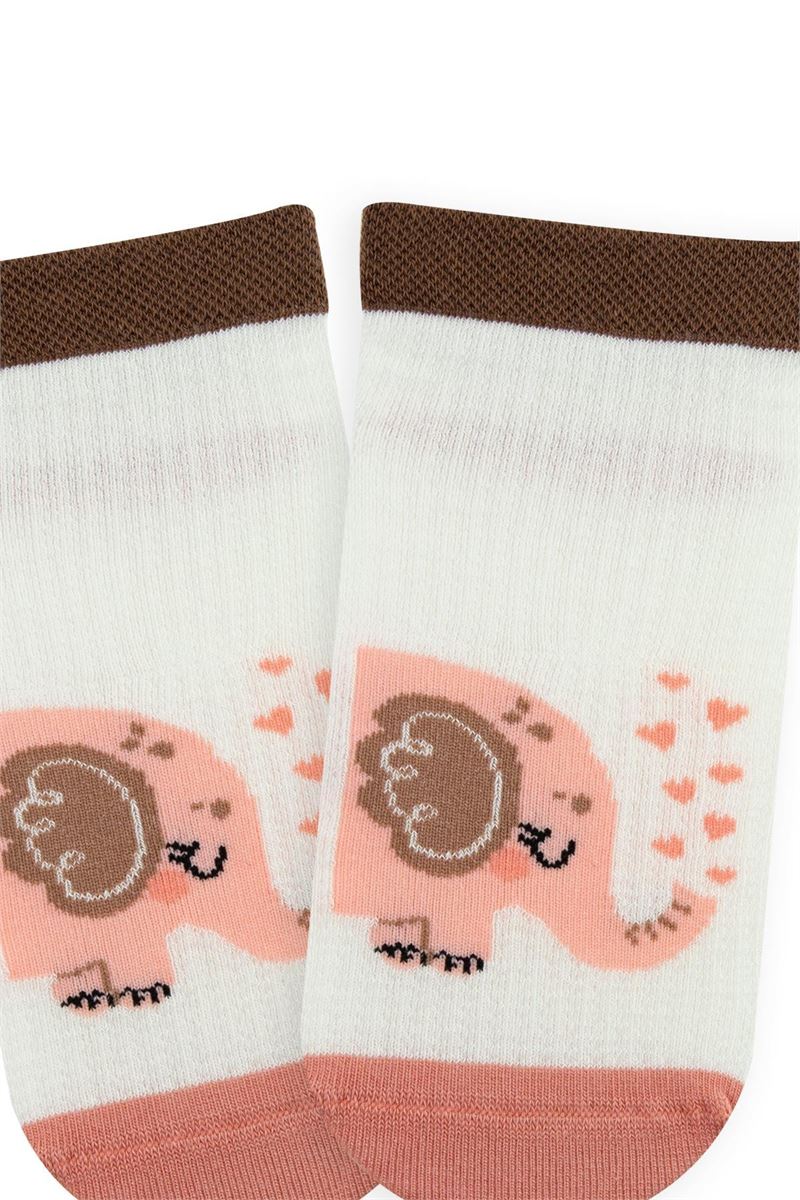 BROSS ANIMAL PATTERN GIRL STEP SOCKS ASORTY