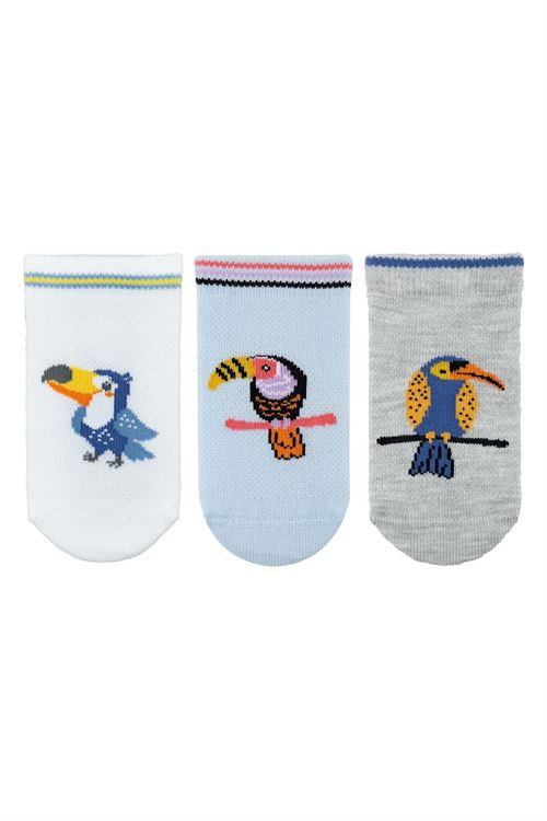 Короткие носки для малыша на тему Попугай 12