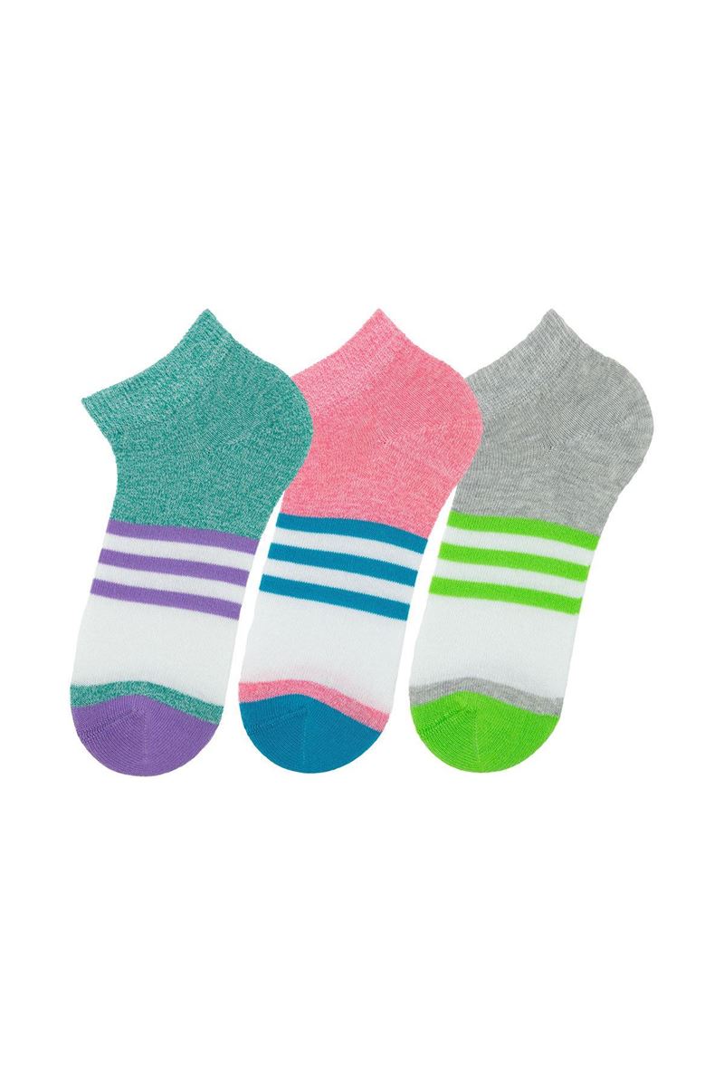 GIRL ANKLE SOCKS COLORFUL PATTERNED ASORTY