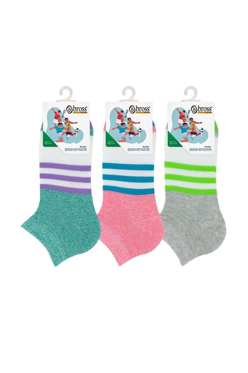 GIRL ANKLE SOCKS COLORFUL PATTERNED ASORTY