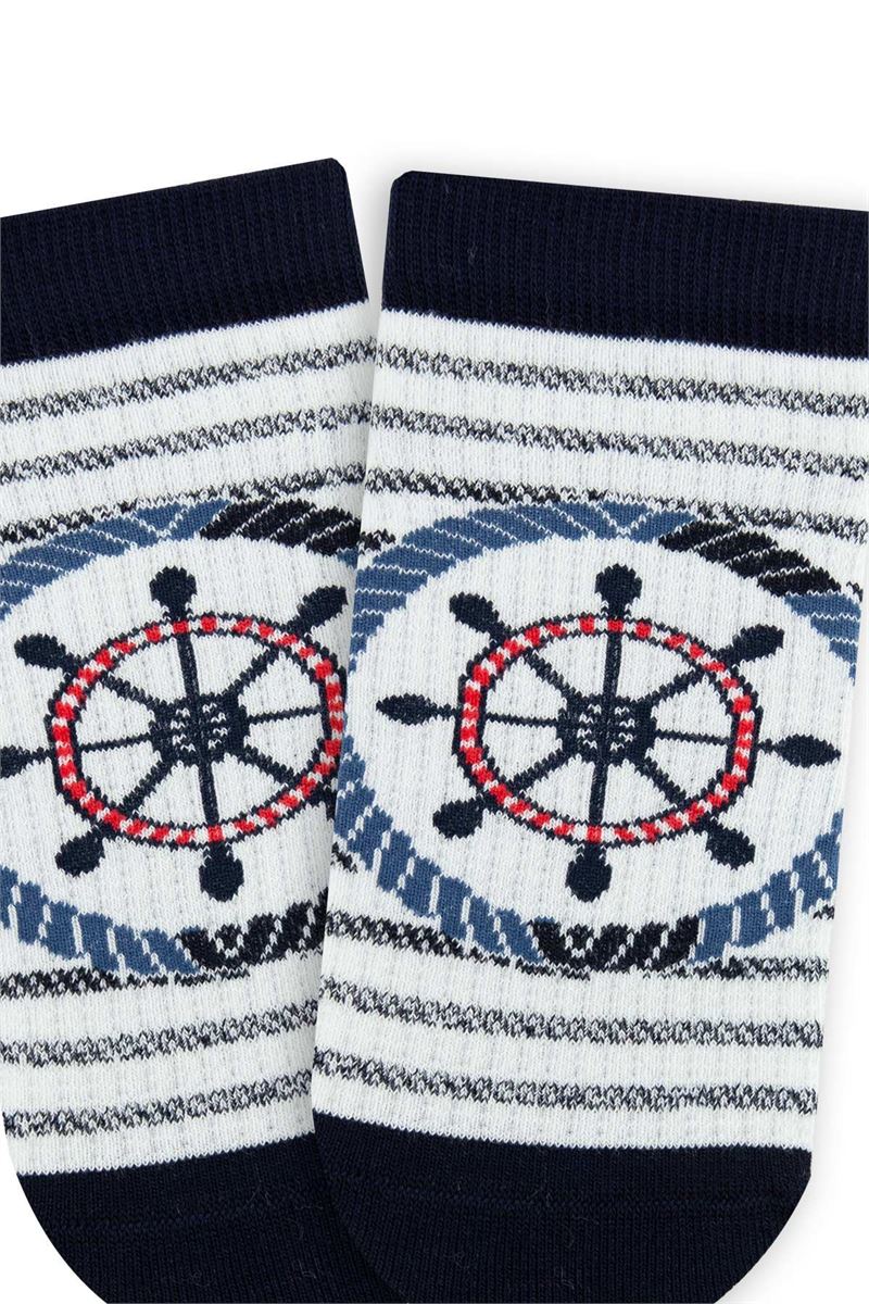 BROSS BOY ANKLE SOCKS SAILOR PATTERNED ASORTY