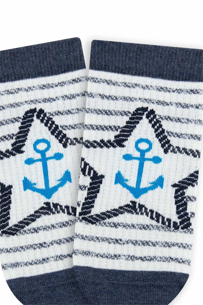 BROSS BOY ANKLE SOCKS SAILOR PATTERNED ASORTY