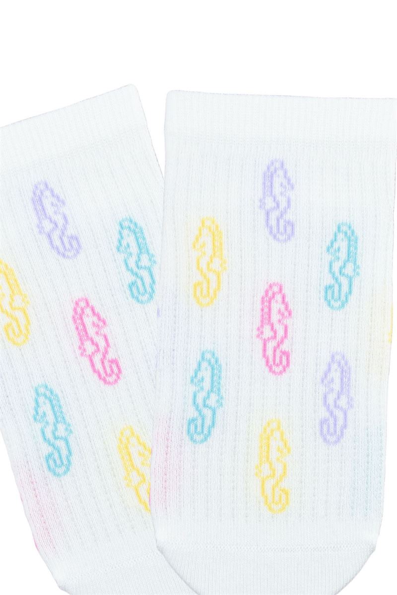 BROSS SEAHORSE PATTERN GIRL STEP SOCKS ASORTY
