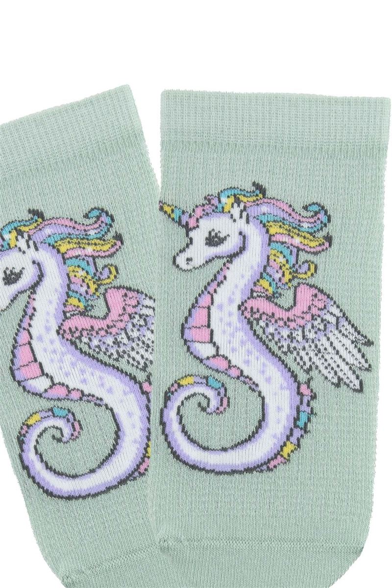 BROSS SEAHORSE PATTERN GIRL STEP SOCKS ASORTY