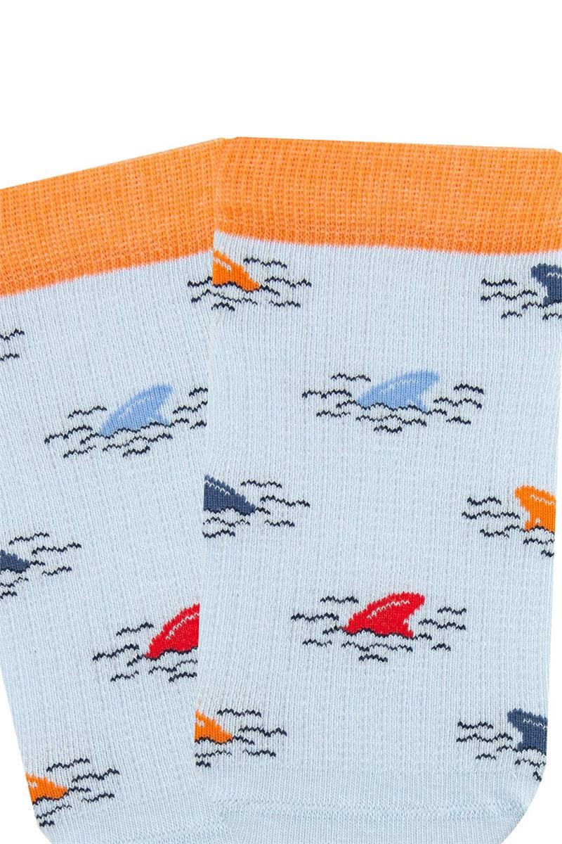 BROSS BOY ANKLE SOCKS SHARK PATTERNED ASORTY