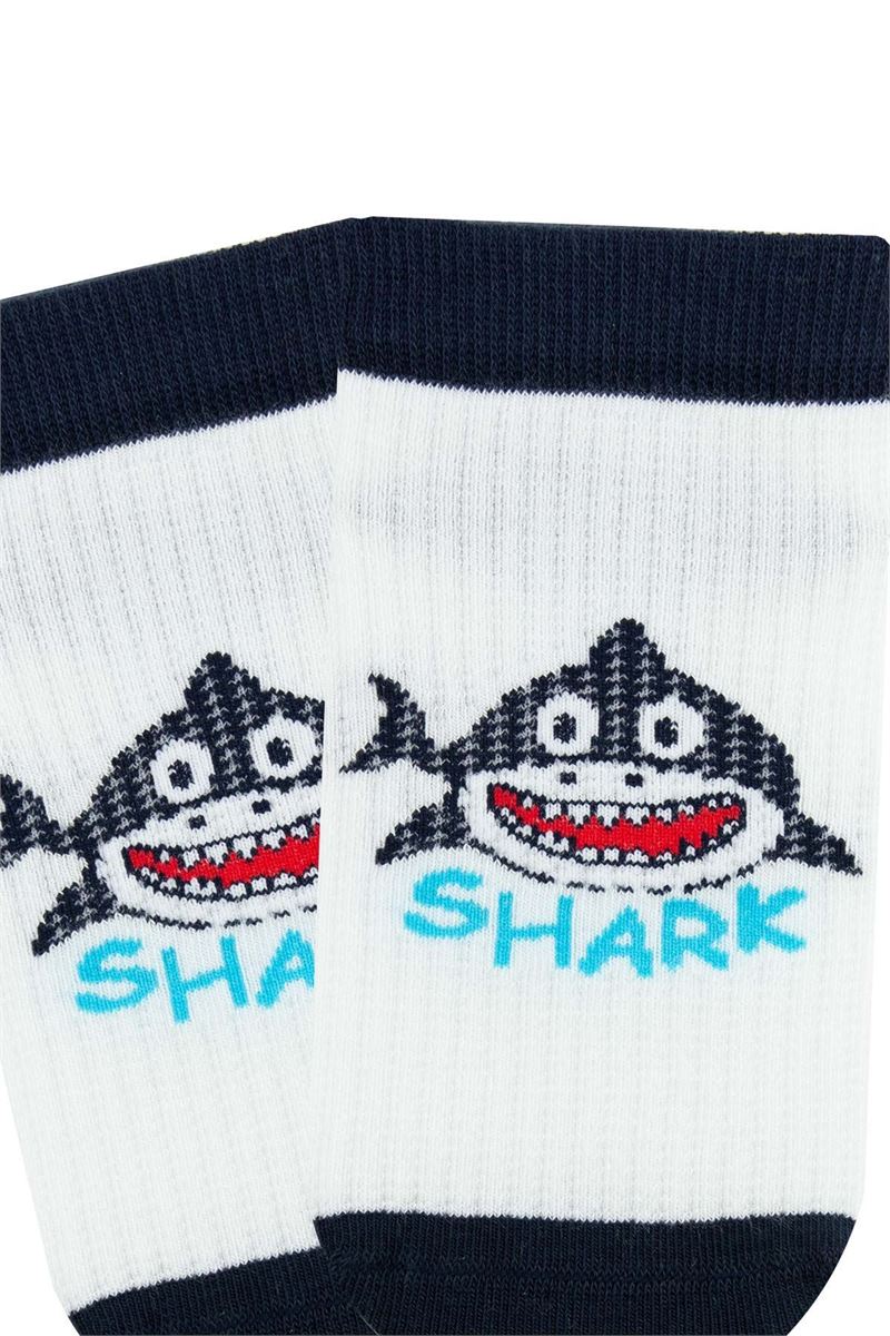 BROSS BOY ANKLE SOCKS SHARK PATTERNED ASORTY