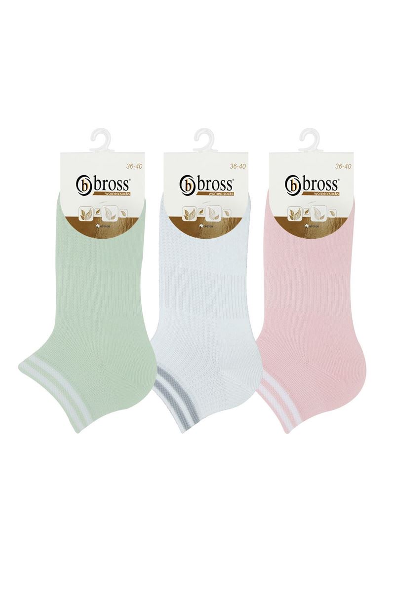 BROSS WOMAN ANKLE SOCKS SOFTY ASORTY