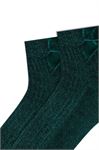 WOMEN BOW ACCESSORY VELVET ANKLE SOCKS