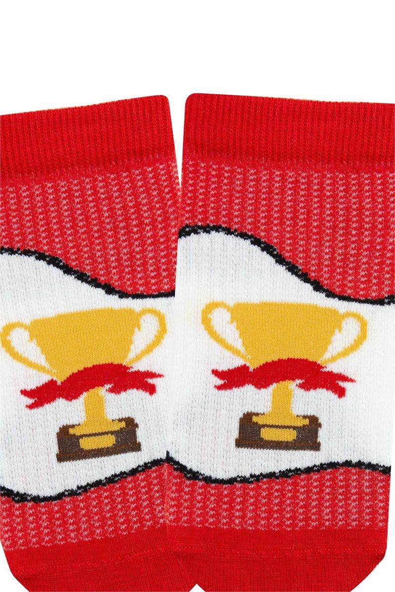 BROSS BOY ANKLE SOCKS BALL PATTERNED ASORTY