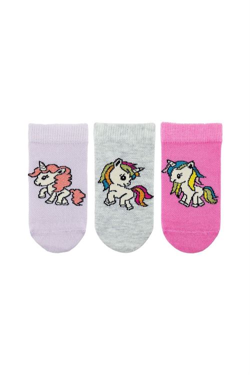 Girl Ankle Socks Unicorn Patterned 12