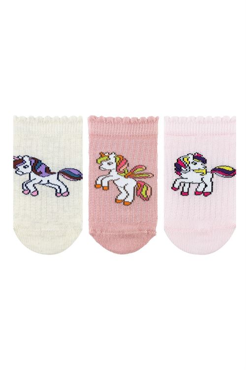 Gbaby Girl Ankle Socks Unicorn Patterned 12