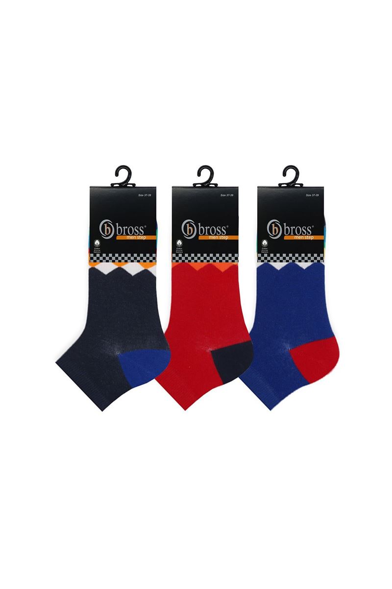 TOE TIP DIAMOND PATTERNED MEN BOOTIES SOCKS