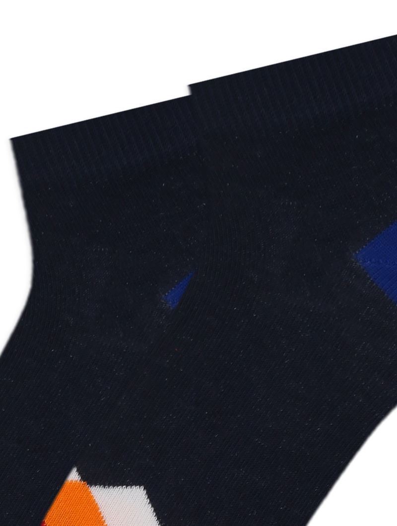 TOE TIP DIAMOND PATTERNED MEN BOOTIES SOCKS
