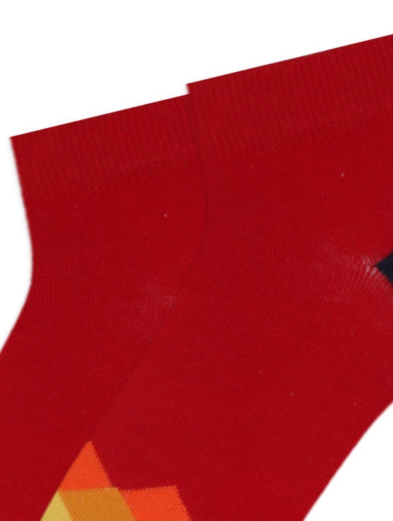 TOE TIP DIAMOND PATTERNED MEN BOOTIES SOCKS