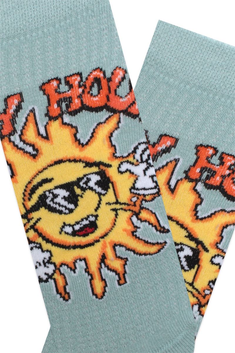 BROSS FLOWER AND SUN PATTERNED GIRLS BOOTIES SOCKS ASORTY