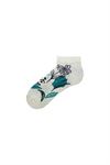 FLOWER, LEAF PATTERNED WOMENS BOOTIES SOCKS