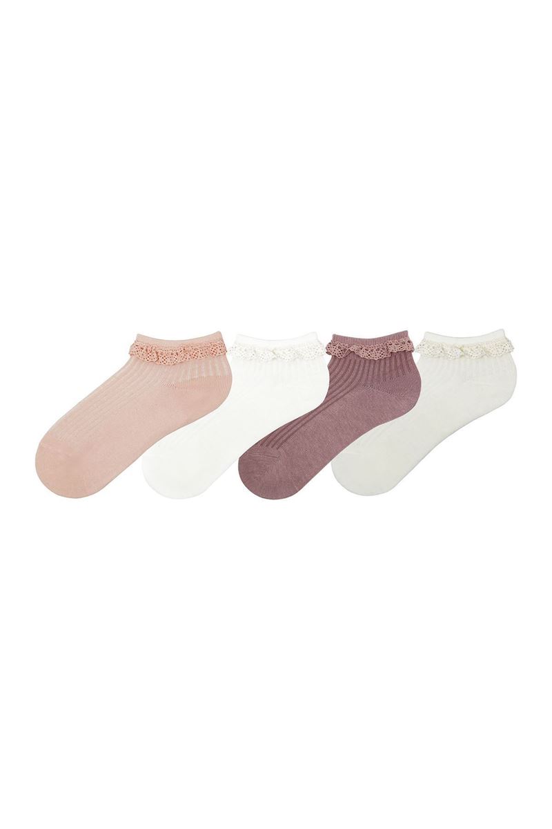 BROSS GIRLS BOOTIES SOCKS WITH LACE ACCESSORY ASORTY