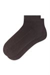 RINGED AND PLAIN BRASS MESH WOMENS SHAFTLESS SOCK