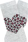 LIP, HEART, TEXT PATTERNED WOMENS BOOTIES SOCKS