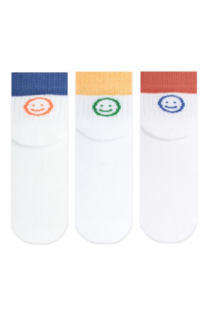 BROSS EMOJI PATTERNED SPORT BOYS BOOTIES SOCKS ASORTY