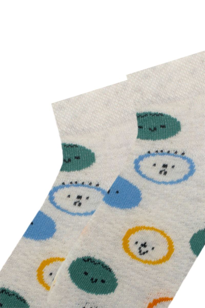 BROSS EMOJI, HOME, SHAPE PATTERNED GIRLS BOOTIES SOCKS ASORTY