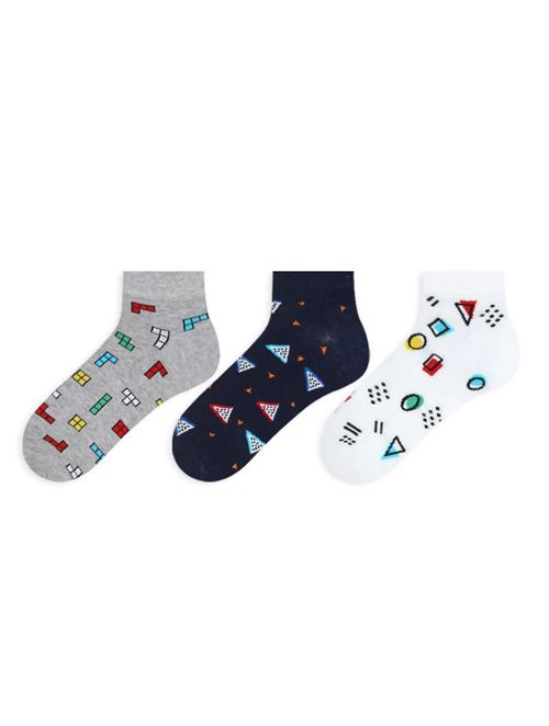Geometrik Desen Erkek Patik Çorabı 12