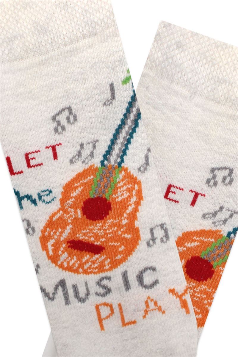 BROSS GUITAR AND CARTOON PATTERNED BOYS BOOTIES SOCKS ASORTY