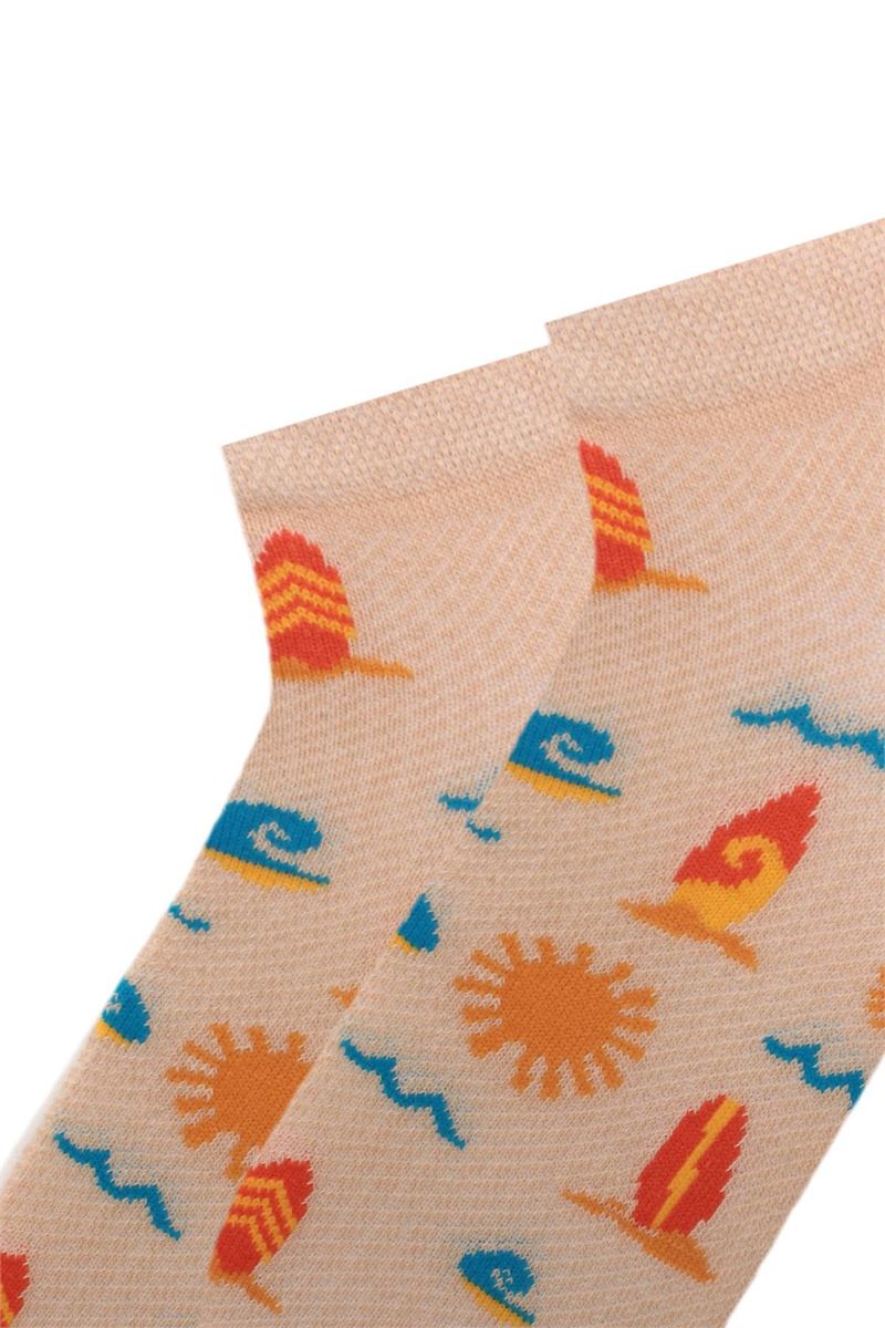 BROSS SUN PATTERNED BOYS BOOTIES SOCKS ASORTY