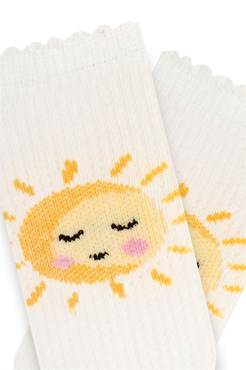 BROSS SUN PATTERNED BABY GIRLS BOOTIES SOCKS ASORTY