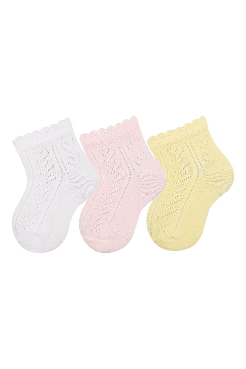 BROSS HEART PATTERN NET BABY GIRLS BOOTIES ASORTY
