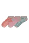 SQUARE PATTERNED WOMEN S SHAFTLESS SOCKS