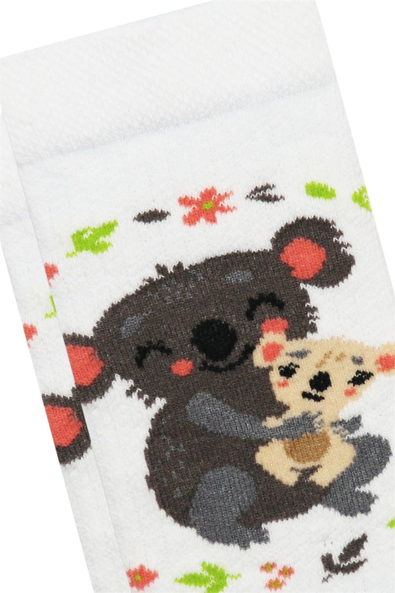 BROSS KOALA PATTERNED GIRLS BOOTIES SOCKS ASORTY