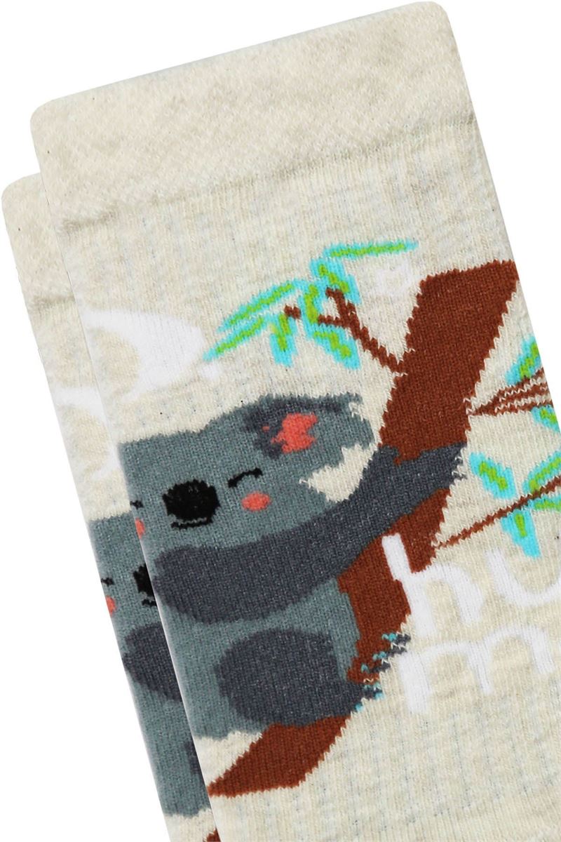 BROSS KOALA PATTERNED GIRLS BOOTIES SOCKS ASORTY