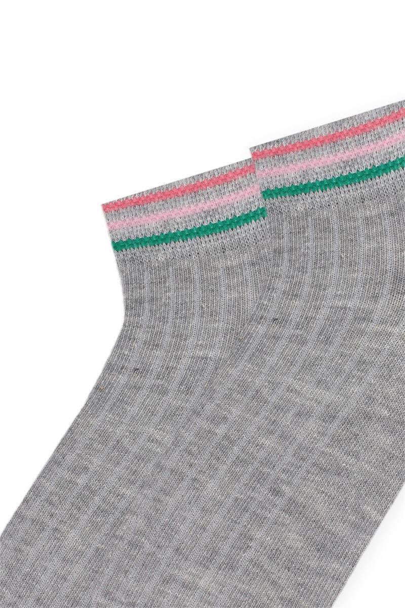 BROSS COLORFUL HOOPED GIRLS BOOTIES SOCKS ASORTY