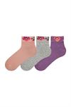 FLOWER DETAILED WOMENS BOOTIES SOCKS