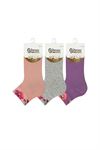 FLOWER DETAILED WOMENS BOOTIES SOCKS