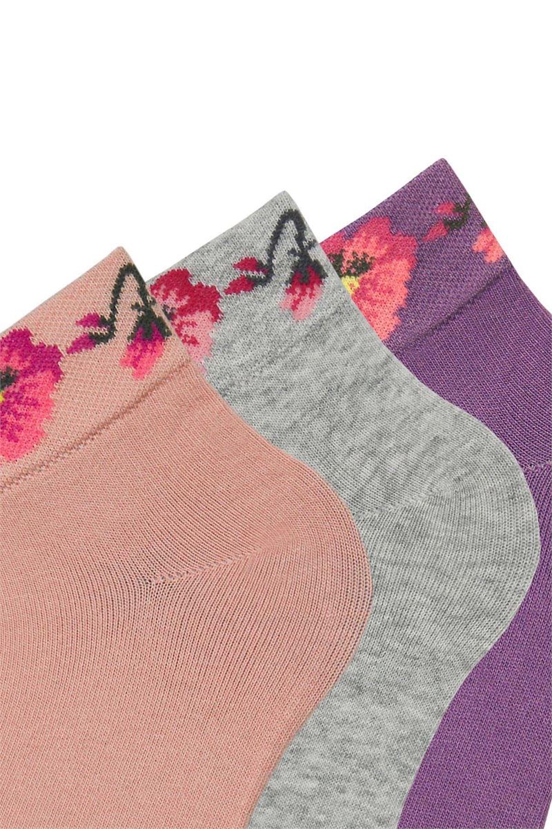 FLOWER DETAILED WOMENS BOOTIES SOCKS