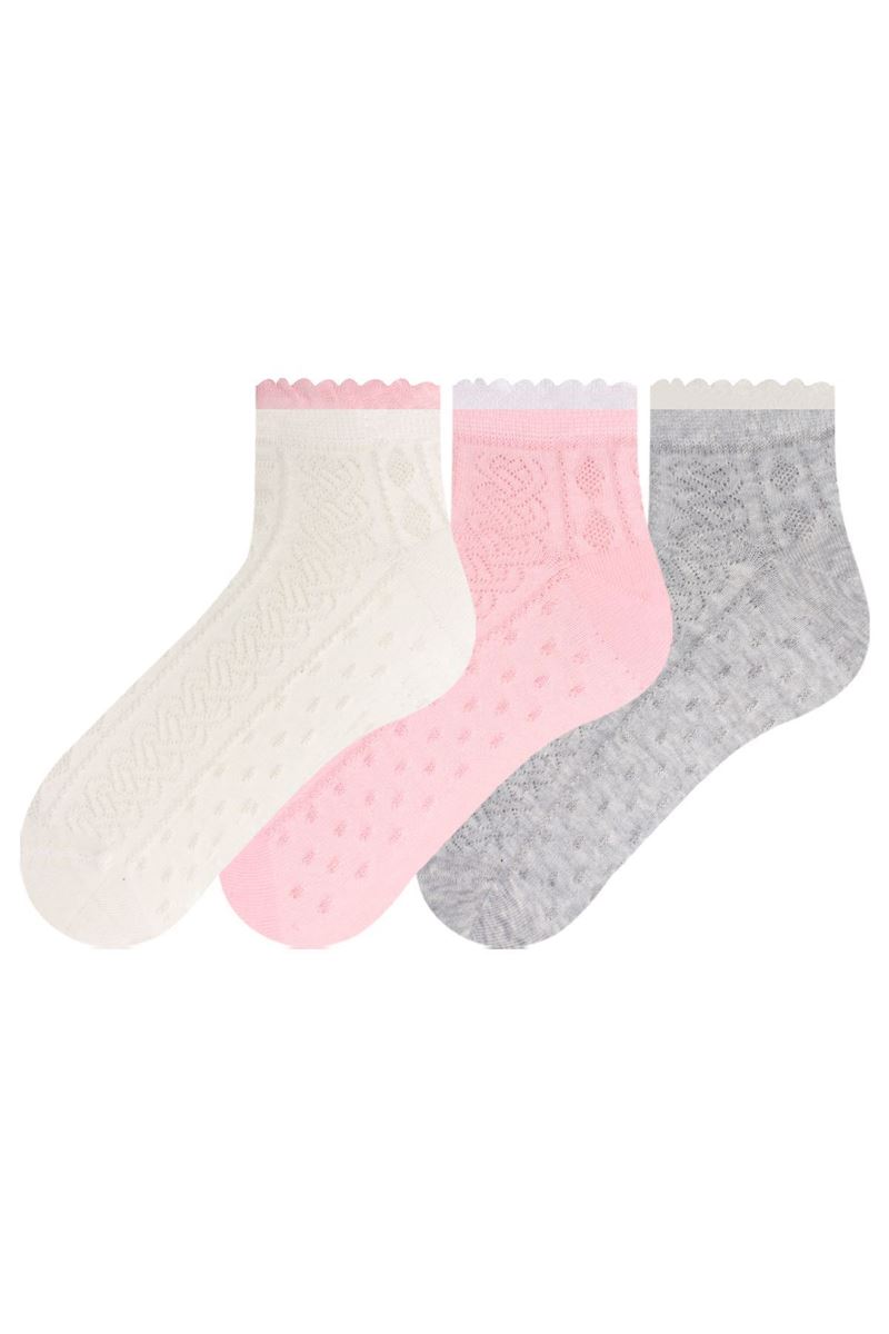 BROSS BRAIDING DESIGNED GIRLS  BOOTIES SOCKS ASORTY