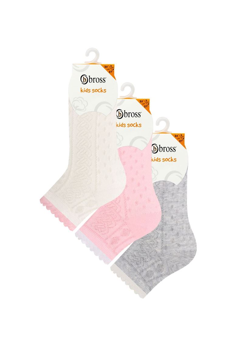 BROSS BRAIDING DESIGNED GIRLS  BOOTIES SOCKS ASORTY
