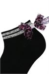 LEOPARD WOMENS BOOTIES WITH BOWTIE