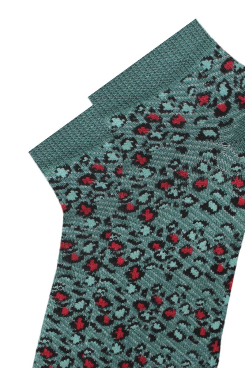 BROSS LEOPARD, CAT, TEXT PATTERNED WOMENS BOOTIES SOCKS ASORTY