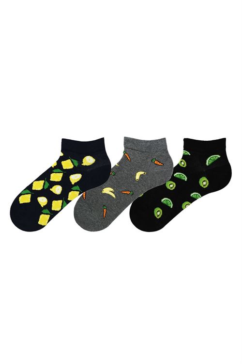 Fruit Patterned Mens Booties Socks 12