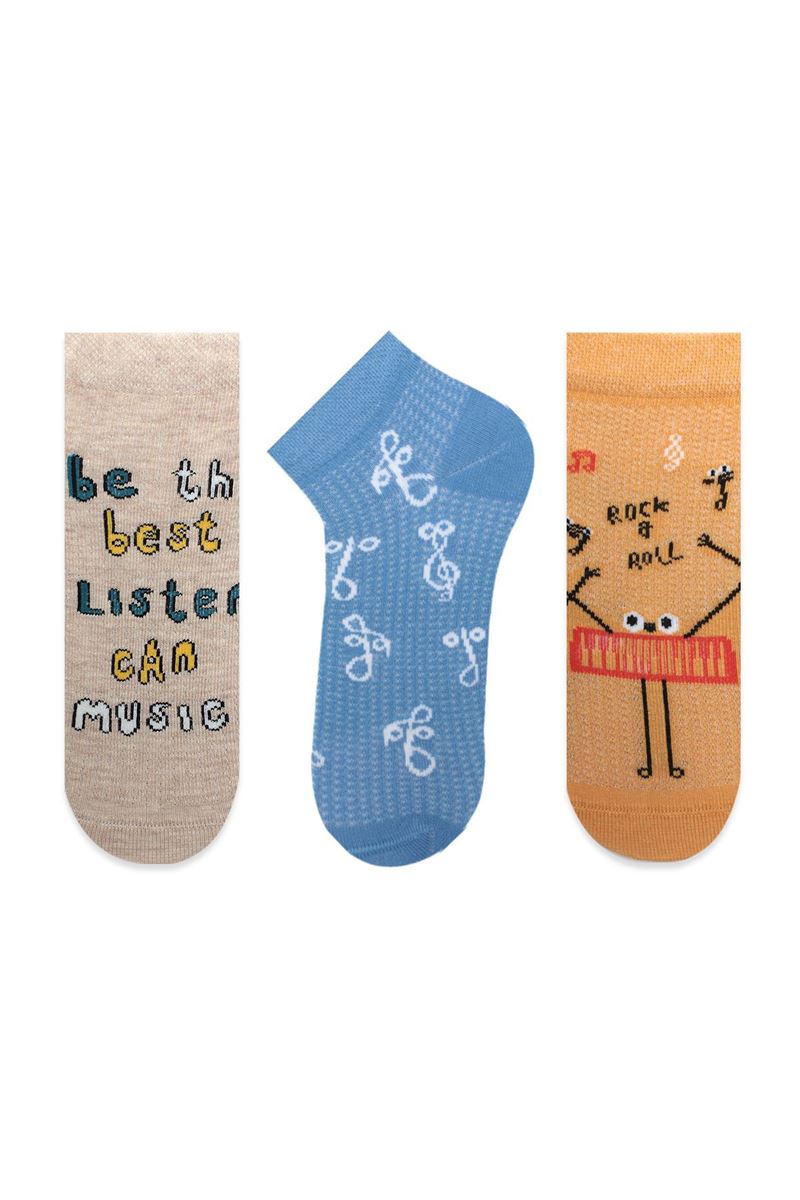 BROSS MUSIC THEMED BOYS BOOTIES SOCKS ASORTY