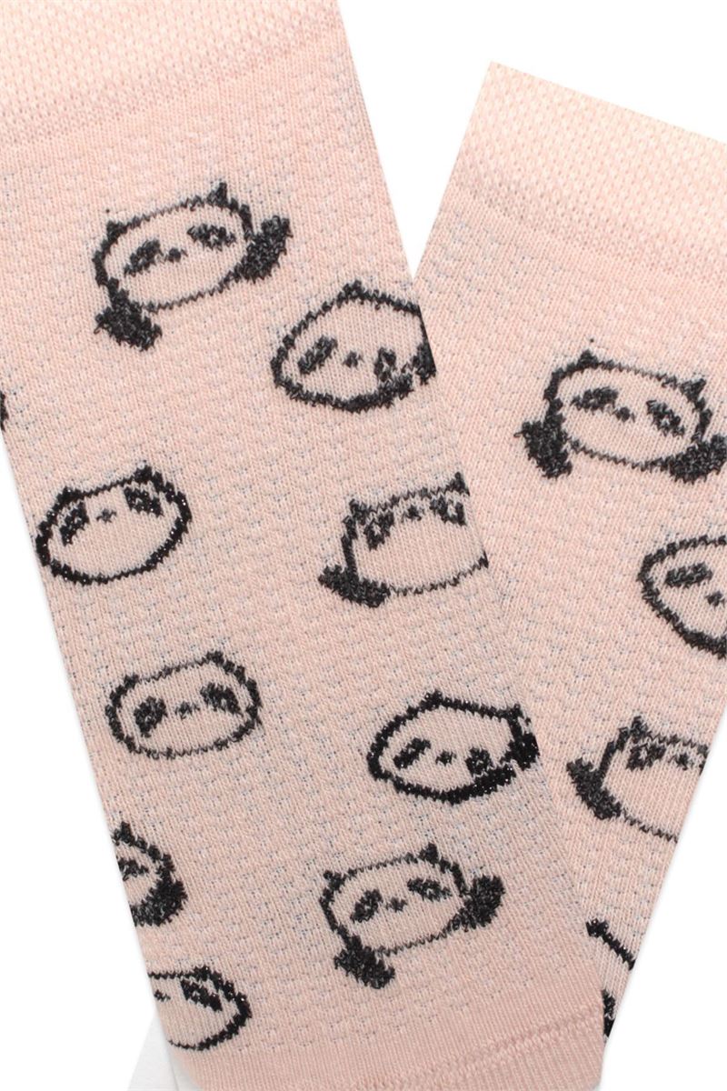 BROSS PANDA AND STAR PATTERNED GIRLS BOOTIES SOCKS ASORTY