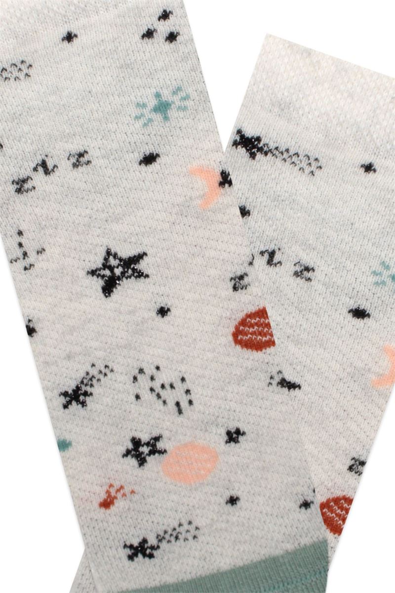 BROSS PANDA AND STAR PATTERNED GIRLS BOOTIES SOCKS ASORTY