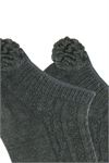 GIRL ANKLE SOCKS POMPOUS BRAID PATTERNED