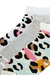 COLORFUL LEOPARD PATTERNED WOMENS BOOTIES SOCKS